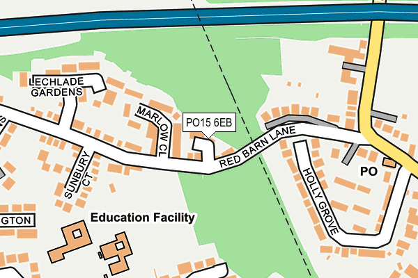 PO15 6EB map - OS OpenMap – Local (Ordnance Survey)