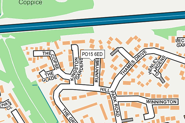 PO15 6ED map - OS OpenMap – Local (Ordnance Survey)