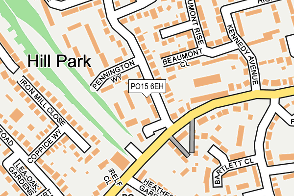 PO15 6EH map - OS OpenMap – Local (Ordnance Survey)