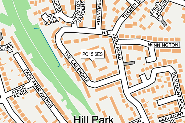 PO15 6ES map - OS OpenMap – Local (Ordnance Survey)