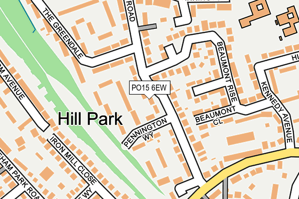 PO15 6EW map - OS OpenMap – Local (Ordnance Survey)