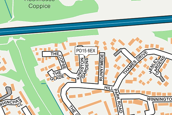 PO15 6EX map - OS OpenMap – Local (Ordnance Survey)