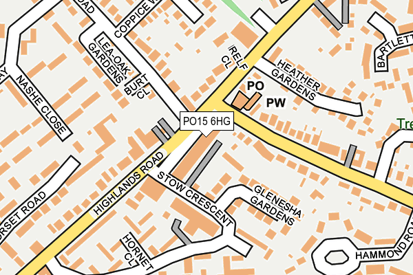 PO15 6HG map - OS OpenMap – Local (Ordnance Survey)