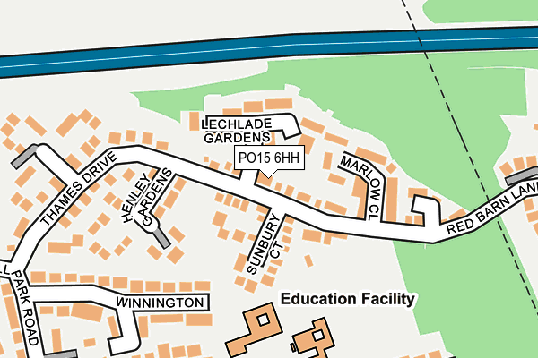 PO15 6HH map - OS OpenMap – Local (Ordnance Survey)