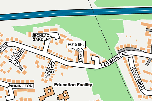 PO15 6HJ map - OS OpenMap – Local (Ordnance Survey)