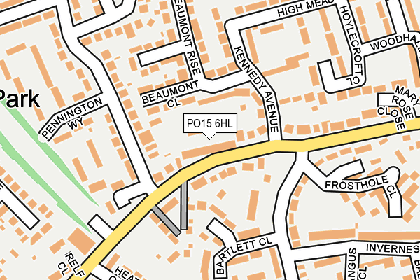 PO15 6HL map - OS OpenMap – Local (Ordnance Survey)