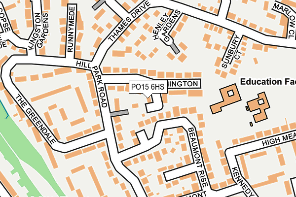 PO15 6HS map - OS OpenMap – Local (Ordnance Survey)