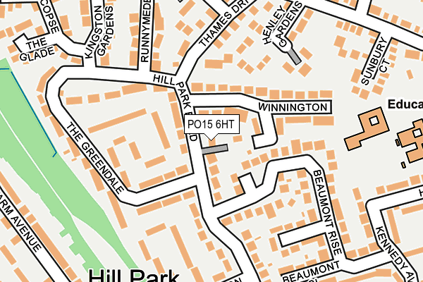 PO15 6HT map - OS OpenMap – Local (Ordnance Survey)