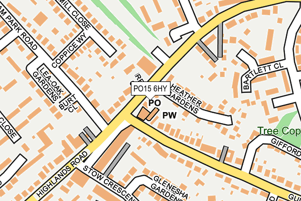 PO15 6HY map - OS OpenMap – Local (Ordnance Survey)