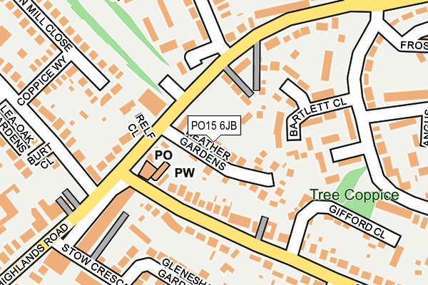 PO15 6JB map - OS OpenMap – Local (Ordnance Survey)