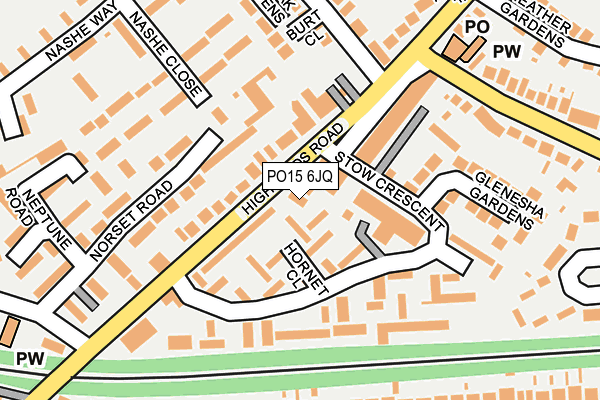PO15 6JQ map - OS OpenMap – Local (Ordnance Survey)
