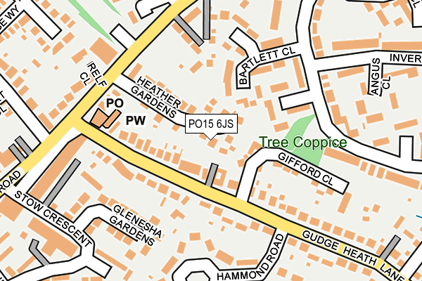 PO15 6JS map - OS OpenMap – Local (Ordnance Survey)