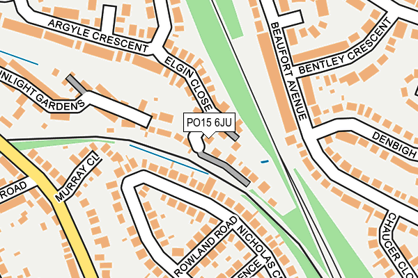 PO15 6JU map - OS OpenMap – Local (Ordnance Survey)