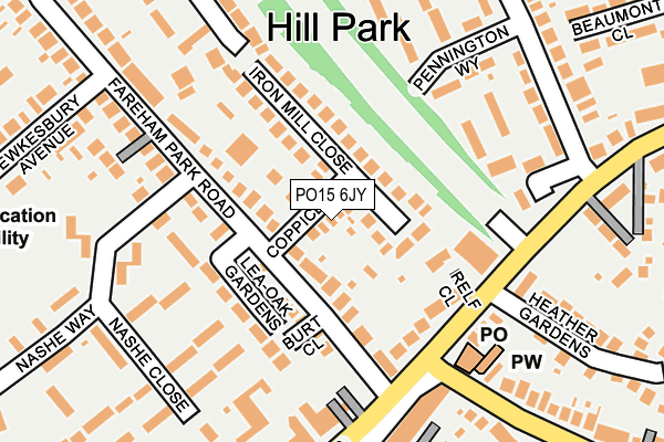 PO15 6JY map - OS OpenMap – Local (Ordnance Survey)