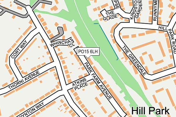 PO15 6LH map - OS OpenMap – Local (Ordnance Survey)