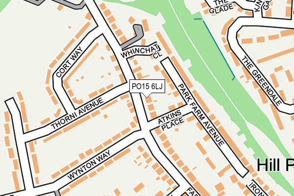 PO15 6LJ map - OS OpenMap – Local (Ordnance Survey)