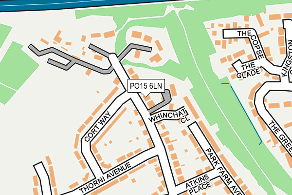 PO15 6LN map - OS OpenMap – Local (Ordnance Survey)