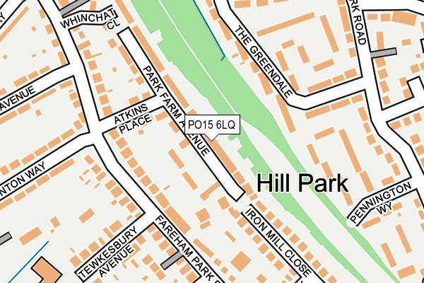 PO15 6LQ map - OS OpenMap – Local (Ordnance Survey)