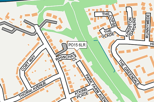 PO15 6LR map - OS OpenMap – Local (Ordnance Survey)