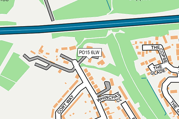 PO15 6LW map - OS OpenMap – Local (Ordnance Survey)