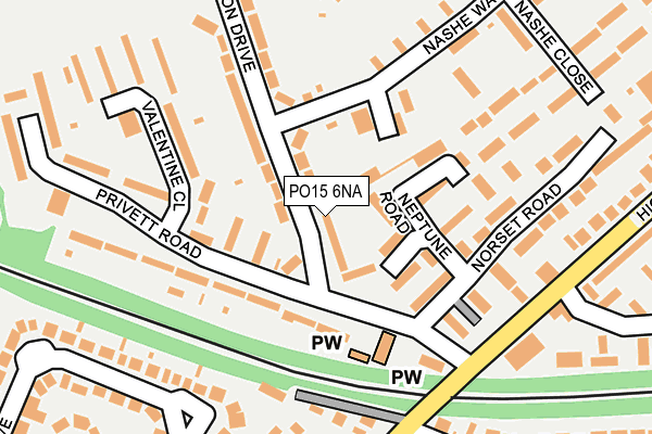 PO15 6NA map - OS OpenMap – Local (Ordnance Survey)