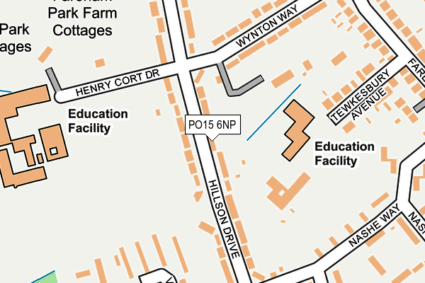 PO15 6NP map - OS OpenMap – Local (Ordnance Survey)