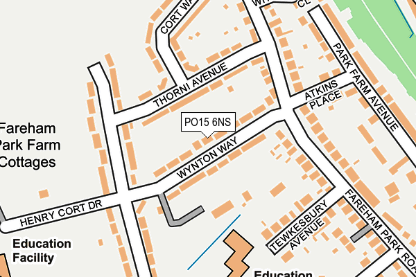 PO15 6NS map - OS OpenMap – Local (Ordnance Survey)