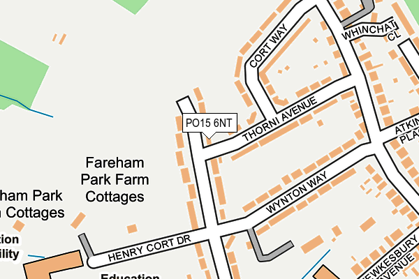 PO15 6NT map - OS OpenMap – Local (Ordnance Survey)