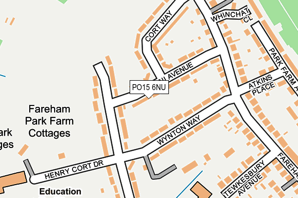 PO15 6NU map - OS OpenMap – Local (Ordnance Survey)