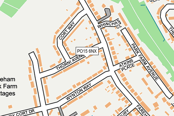 PO15 6NX map - OS OpenMap – Local (Ordnance Survey)