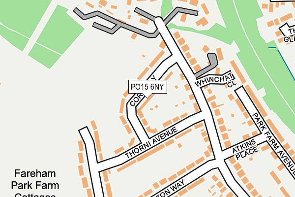 PO15 6NY map - OS OpenMap – Local (Ordnance Survey)