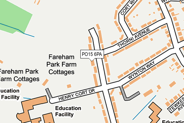 PO15 6PA map - OS OpenMap – Local (Ordnance Survey)