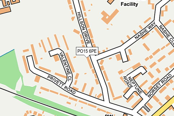 PO15 6PE map - OS OpenMap – Local (Ordnance Survey)