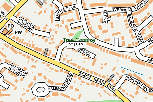 PO15 6PJ map - OS OpenMap – Local (Ordnance Survey)