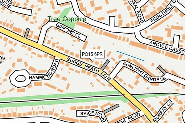 PO15 6PR map - OS OpenMap – Local (Ordnance Survey)