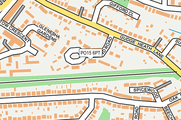PO15 6PT map - OS OpenMap – Local (Ordnance Survey)