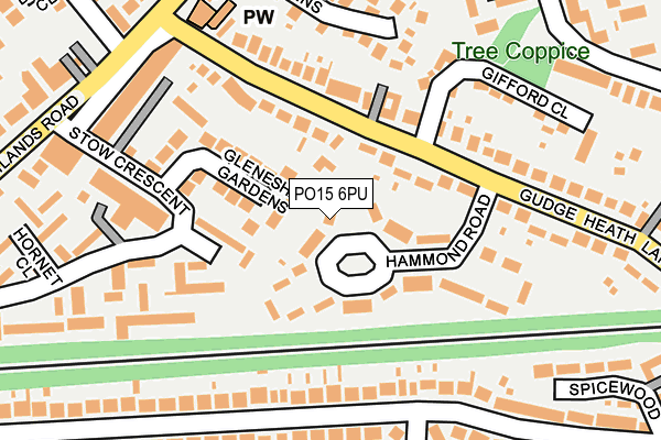 PO15 6PU map - OS OpenMap – Local (Ordnance Survey)