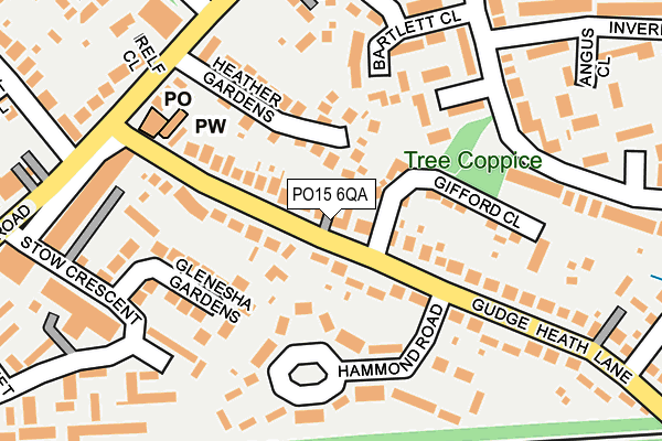 PO15 6QA map - OS OpenMap – Local (Ordnance Survey)