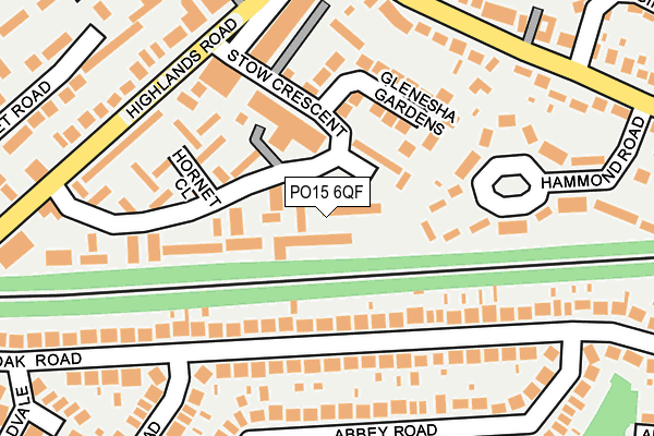 PO15 6QF map - OS OpenMap – Local (Ordnance Survey)