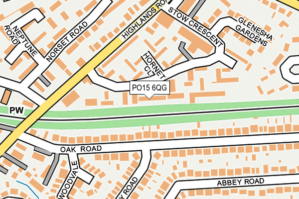 PO15 6QG map - OS OpenMap – Local (Ordnance Survey)