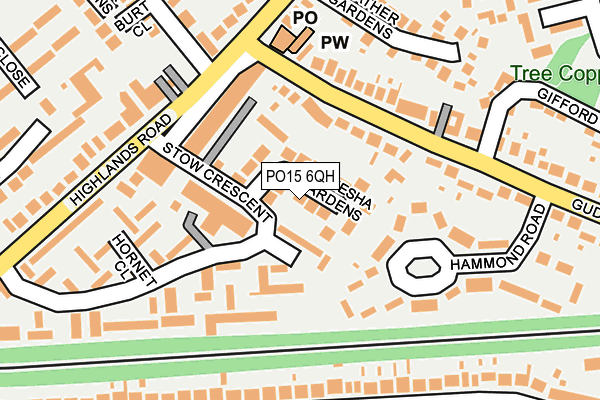 PO15 6QH map - OS OpenMap – Local (Ordnance Survey)