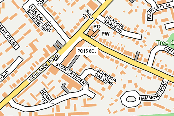 PO15 6QJ map - OS OpenMap – Local (Ordnance Survey)