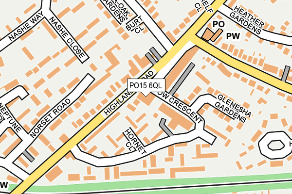 PO15 6QL map - OS OpenMap – Local (Ordnance Survey)