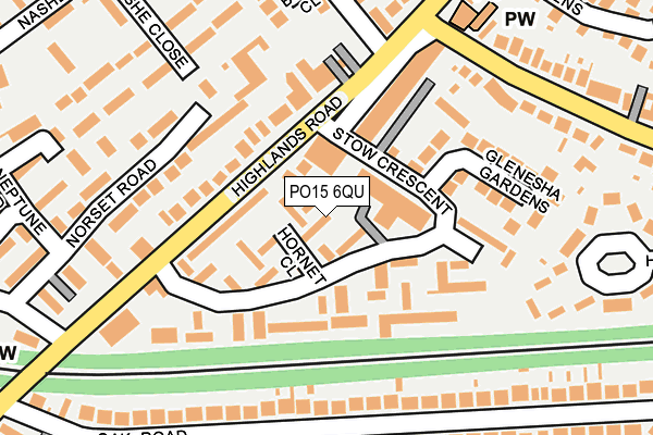 PO15 6QU map - OS OpenMap – Local (Ordnance Survey)