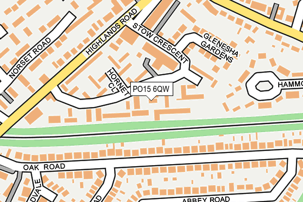 PO15 6QW map - OS OpenMap – Local (Ordnance Survey)