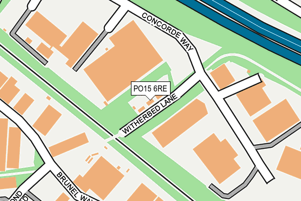 PO15 6RE map - OS OpenMap – Local (Ordnance Survey)