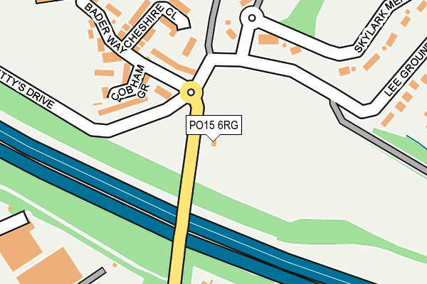 PO15 6RG map - OS OpenMap – Local (Ordnance Survey)