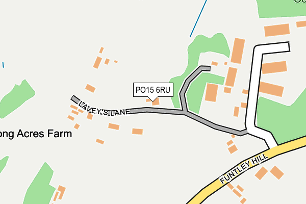 PO15 6RU map - OS OpenMap – Local (Ordnance Survey)