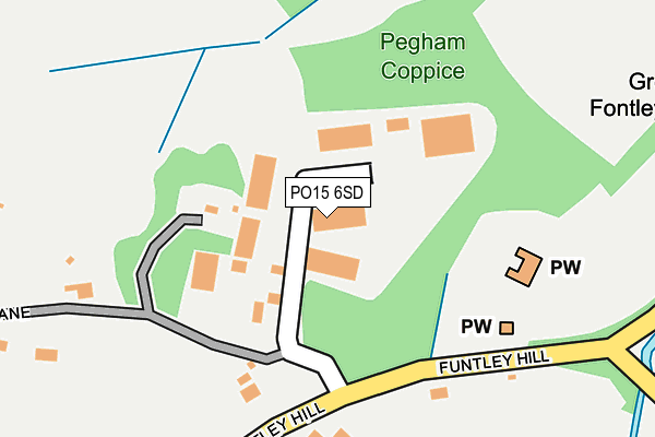 PO15 6SD map - OS OpenMap – Local (Ordnance Survey)