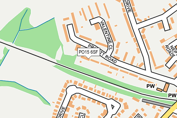 PO15 6SF map - OS OpenMap – Local (Ordnance Survey)
